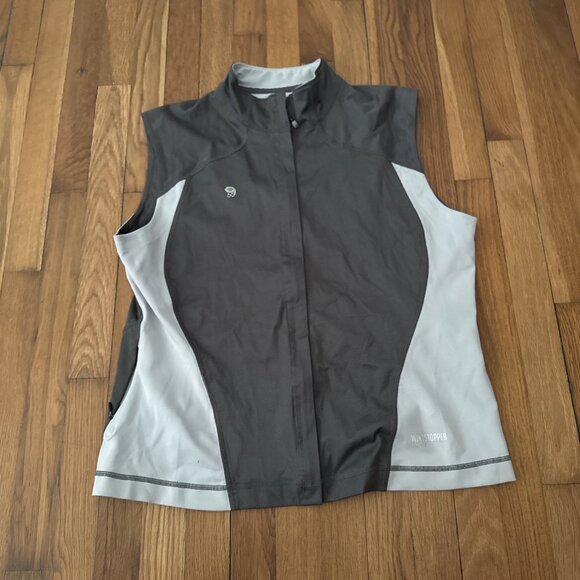 Mountain Hardwear Women's Grey Soft Shell Windstopper Full Zip Vest Size XL - Picture 2 of 5